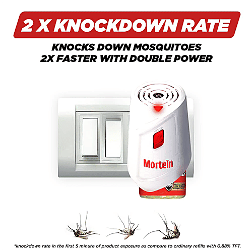 Mortein Insta Mosquito Repellent Liquid Refill - 100% Protection From Dengue Mosquitoes, 1 pc Box 