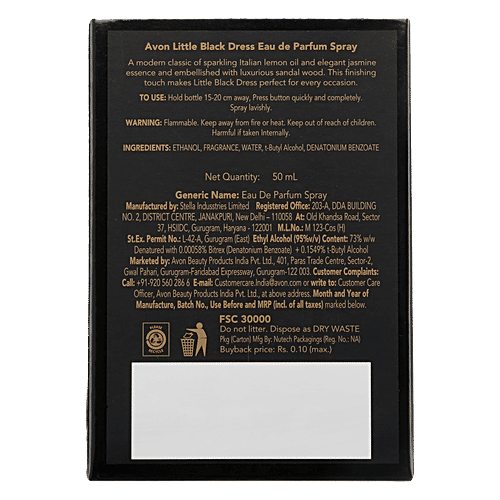 Avon Little Black Dress Eau De Parfum Spray, 50 ml Carton 