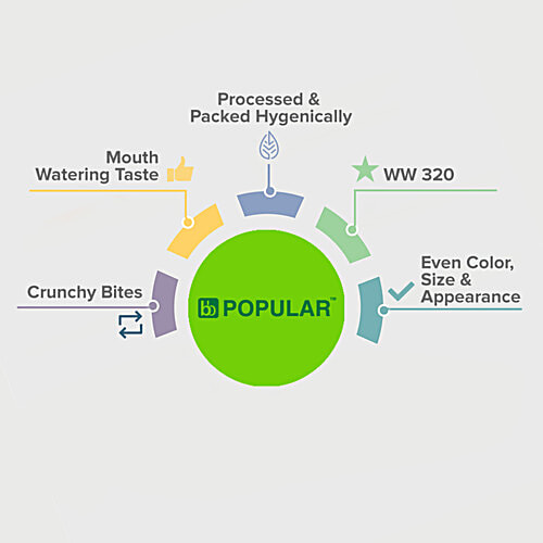 bb Popular Cashew/Kaju - Whole, 1 kg  