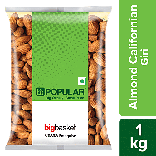 bb Popular Californian Almond - Giri, 1 kg Pouch 
