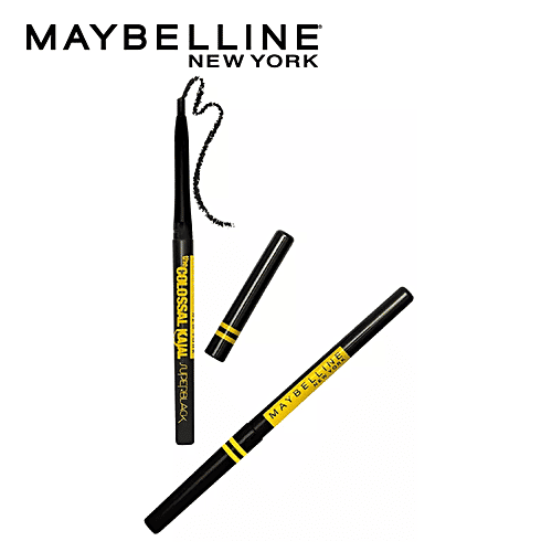 Maybelline New York Colossal Kajal - Super Black, 0.35 g  Smudge Proof & Waterproof