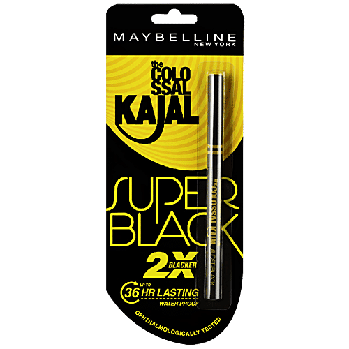 Maybelline New York Colossal Kajal - Super Black, 0.35 g  Smudge Proof & Waterproof