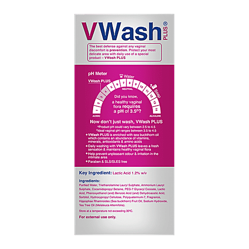 Vwash Plus Expert Intimate Hygiene Wash - For Women, 200 ml Bottle 