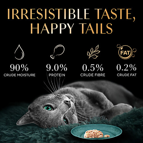 Sheba Deluxe Premium Adult 1+ Years Wet Cat Food - Tuna & Prawns In Gravy, 85 g Deluxe Taste, Real Meat Protein, High-Moisture Wet Cat Food