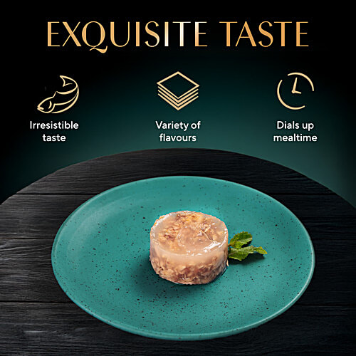 Sheba Deluxe Premium Adult 1+ Years Wet Cat Food - Tuna & Prawns In Gravy, 85 g Deluxe Taste, Real Meat Protein, High-Moisture Wet Cat Food