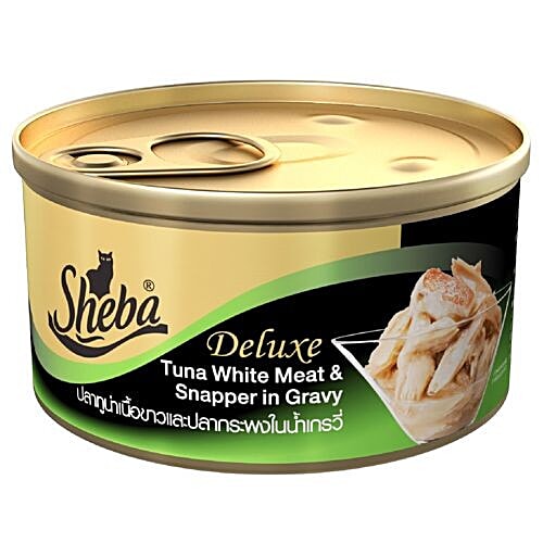 SHEBA Premium Cat Food - Tuna White Meat & Snapper In Gravy, 85 g  