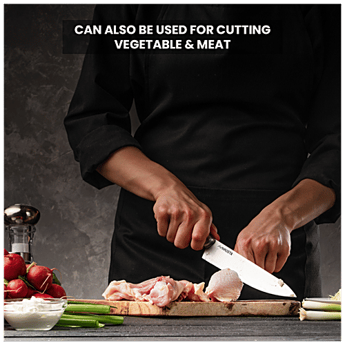 Fackelmann Nirosta Stainless Steel Mega Chef Knife, 32 Cm, Ideal For Slicing, Mincing & Dicing, 1 pc Anti Rust, Dishwasher Safe