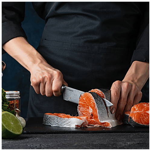 Fackelmann Nirosta Stainless Steel Mega Chef Knife, 32 Cm, Ideal For Slicing, Mincing & Dicing, 1 pc Anti Rust, Dishwasher Safe