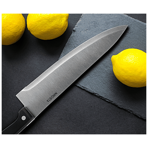 Fackelmann Nirosta Stainless Steel Mega Chef Knife, 32 Cm, Ideal For Slicing, Mincing & Dicing, 1 pc Anti Rust, Dishwasher Safe