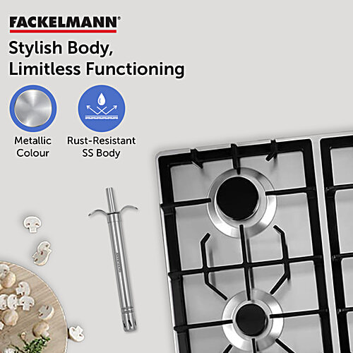 Fackelmann Stainless Steel Rust-Resistant Gas Lighter - Silver, 17 cm, 1 pc  Strong Sturdy