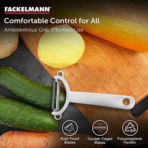 Fackelmann Nirosta Stainless Steel Arcadalina Vegetable Peeler For Peeling, 1 pc  Anti Rust, Dishwasher Safe