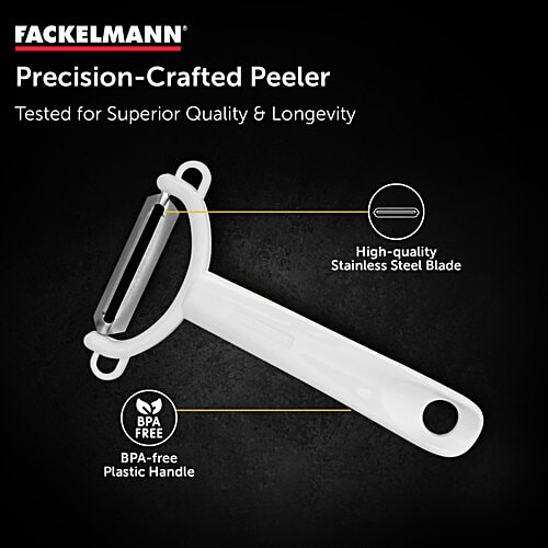 Fackelmann Nirosta Stainless Steel Arcadalina Vegetable Peeler For Peeling, 1 pc  Anti Rust, Dishwasher Safe