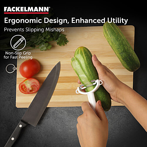 Fackelmann Nirosta Stainless Steel Arcadalina Vegetable Peeler For Peeling, 1 pc  Anti Rust, Dishwasher Safe