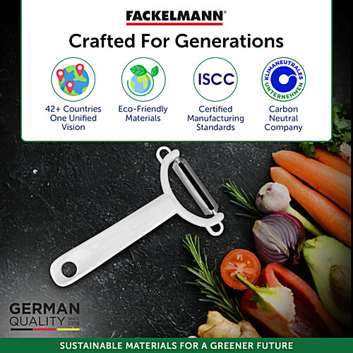 Fackelmann Nirosta Stainless Steel Arcadalina Vegetable Peeler For Peeling, 1 pc  Anti Rust, Dishwasher Safe