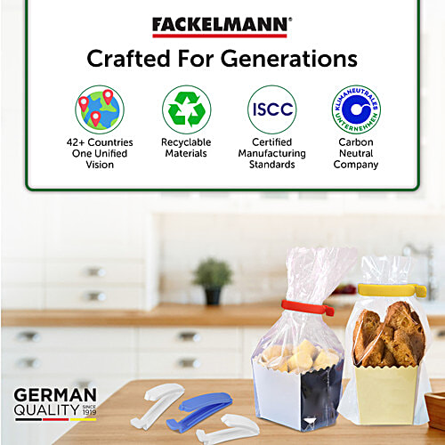 Fackelmann Re-Usable Plastic Sealing Clip Set, 5 pcs Seal Clips, Extremely Durable, Ergonomic Design, Durable & Easy to Use