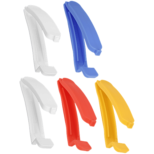 Fackelmann Re-Usable Plastic Sealing Clip Set, 5 pcs Seal Clips, Extremely Durable, Ergonomic Design, Durable & Easy to Use