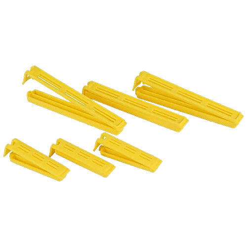 Fackelmann Re-Usable Plastic Sealing Clips - Ideal For Clipping All Food, Plastic & Paper Bags, Yellow, 1 pc (Set of 6) 