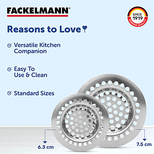 Fackelmann Stainless Steel Sink Strainer - 6.3 Cm, 1 pc  