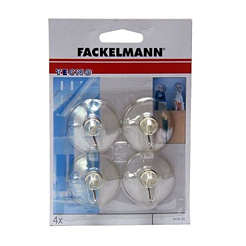 Fackelmann Suction Hooks Transparent (4.5cm), 3 pcs  