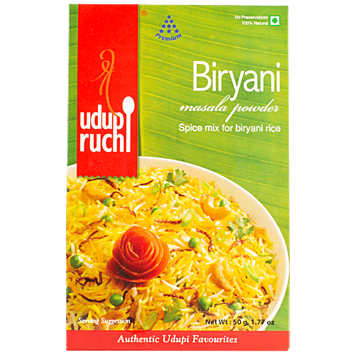 Udupi Ruchi Powder - Biryani Masala, 50 g Carton Nutritious, No Preservatives