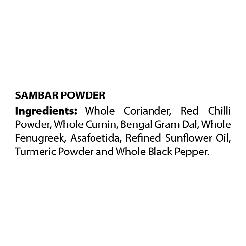 Udupi Ruchi Powder - Sambar, 100 g Carton Nutritious, No Preservatives