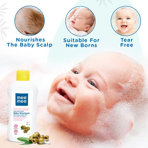 Mee Mee Mild Baby Shampoo, 500 ml Bottle Paraben Free & Hypoallergenic