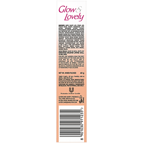 Glow & Lovely BB Multivitamin Cream With Foundation, 40 g Shade 01 Make up + Multivitamin Cream