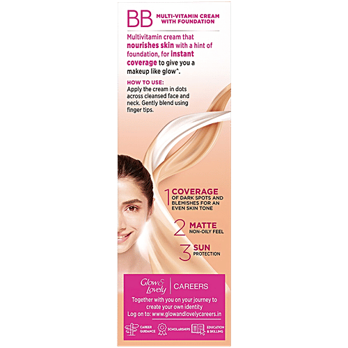 Glow & Lovely BB Multivitamin Cream With Foundation, 40 g Shade 01 Make up + Multivitamin Cream