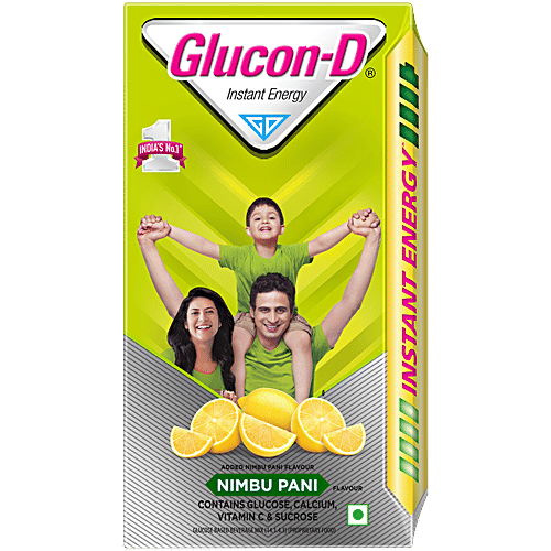 Glucon-D Instant Energy Glucose Powder - Nimbu Pani, 1 kg Refill Pack 
