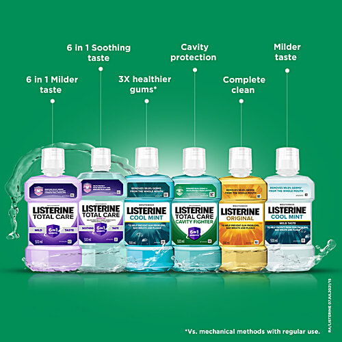 Listerine Mouthwash Liquid, 500 ml Bottle 