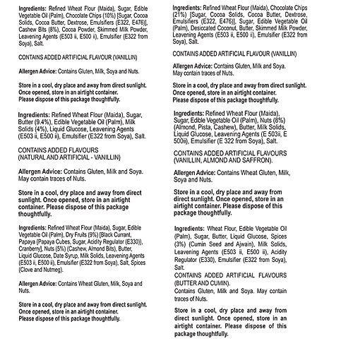 Unibic Cookies - Assorted Pack, 450 g Pack of 6 