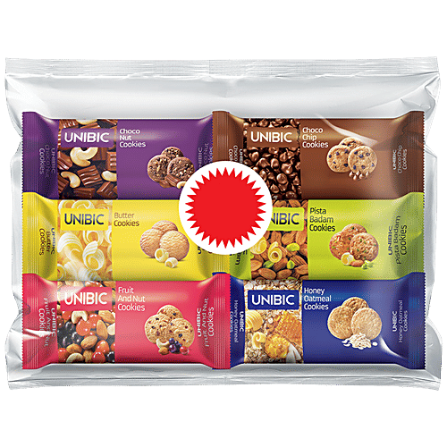 Unibic Cookies - Assorted Pack, 450 g Pack of 6 