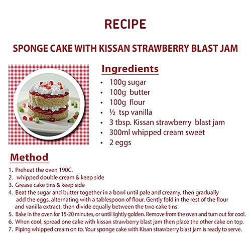 Buy Kissan Jam Strawberry Blast 320 Gm Bottle Online At Best Price of