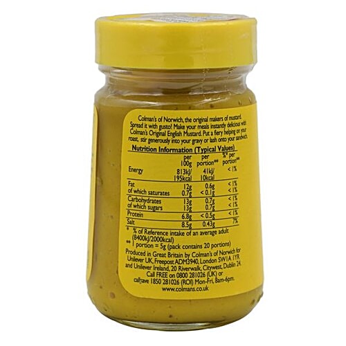 Colman's Original English - Mustard, 100 g Bottle 