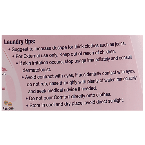 Comfort Fabric Conditioner - Rose Fresh, 2 L Can Comfortably Soft
 Easy Ironing
 Less Wrinkles