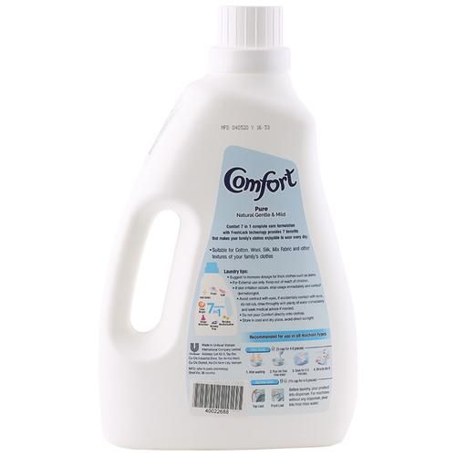 Comfort Fabric Conditioner/Softener - Pure, Natural, Gentle & Mild, 2 L Can Long Lasting Freshness