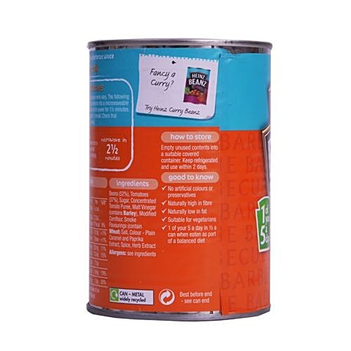 Buy Heinz Flavoured Beanz Barbecue 390 Gm Online at the Best Price of