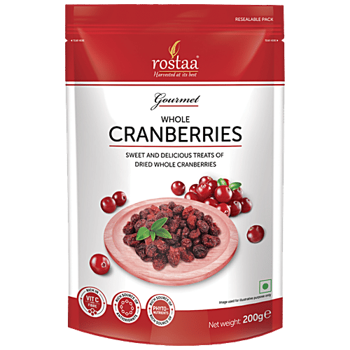 Rostaa Cranberries - Whole, 200 g Pouch 