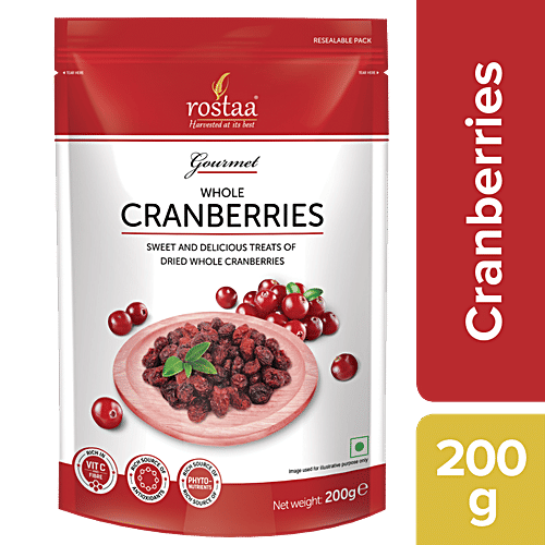Rostaa Cranberries - Whole, 200 g Pouch 