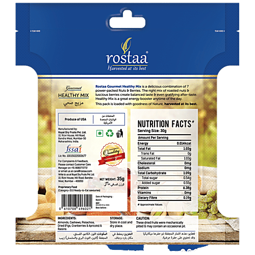 Rostaa Mixed Dry Fruits - Healthy Mix, 35 g Pouch 