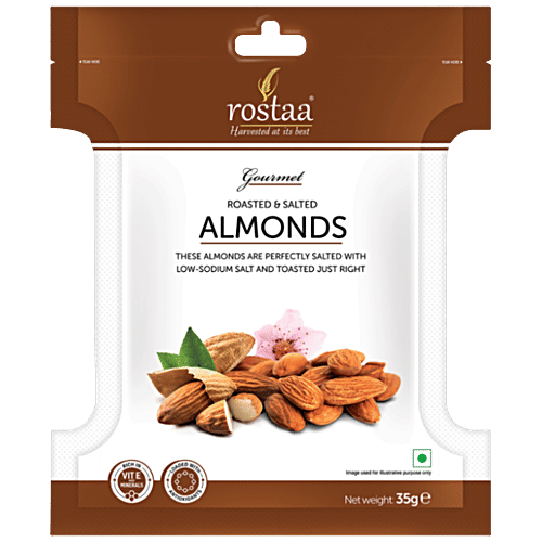Rostaa Almonds - Roasted & Salted, 35 g Pouch 