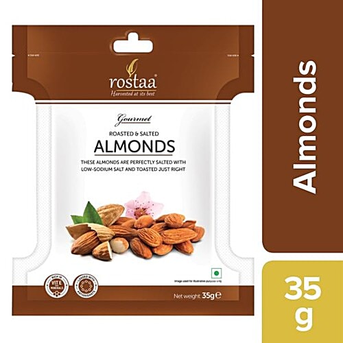 Rostaa Almonds - Roasted & Salted, 35 g Pouch 