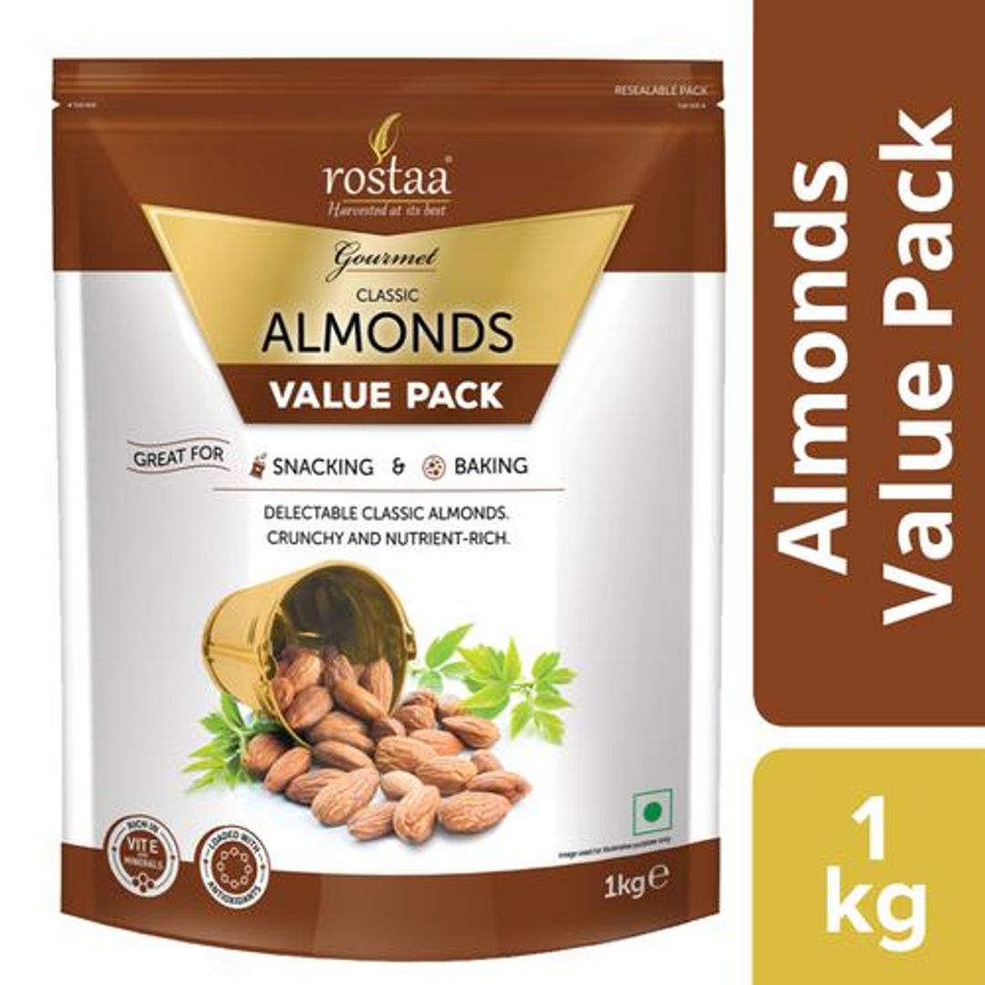 Rostaa Classic Almonds, 1 kg Pouch