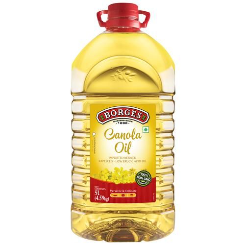 BORGES Canola Oil, 5 L Bottle 