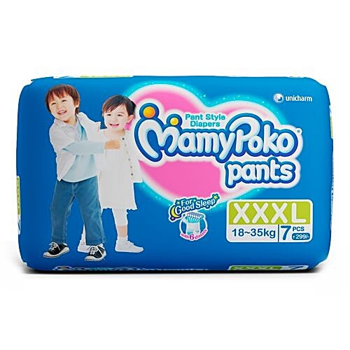 Mamypoko XXXL (18-35 kg) - 7 Diaper Pants, 7 pcs Pouch 
