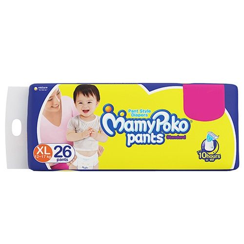 Mamypoko Pant Diaper - Pull Up, Extra Large, Leakage Protection, 26 pcs Pouch 