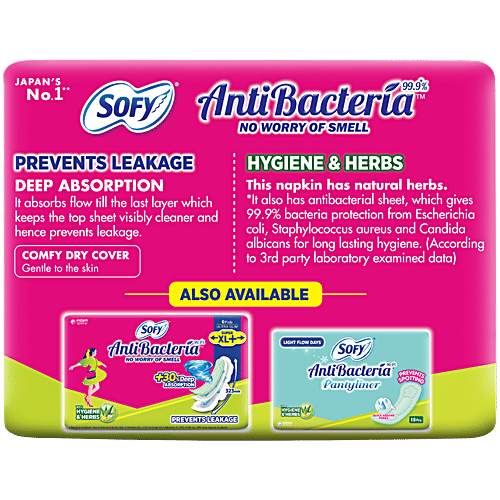 Sofy Anti-Bacteria Sanitary Pads - XL, 28 pcs Pouch 