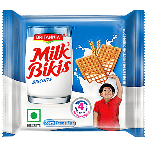 Britannia Milk Bikis Biscuits, 33.5 g Zero Trans Fat