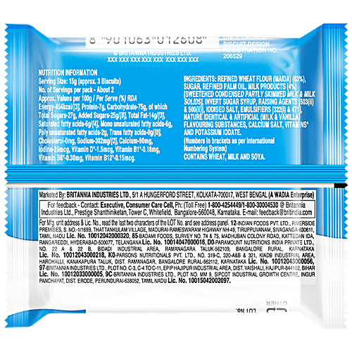 Britannia Milk Bikis Biscuits, 33.5 g Zero Trans Fat