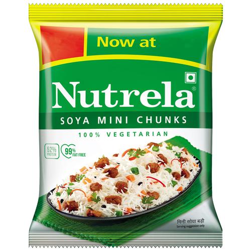 Nutrela Soya Chunks - Mini, 80 g 0 99% Fat Free